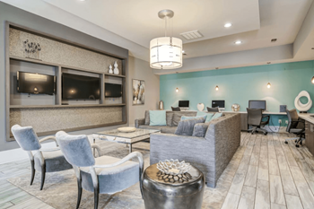 Cozy clubhouse with tv lounge